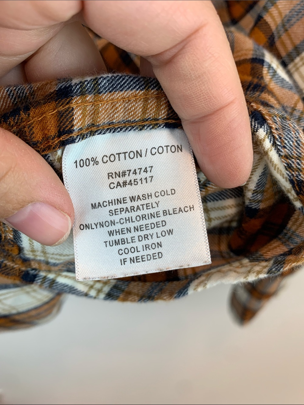 Orange plaid flannel by Red Head sz L casual fall outdoor engagement photo - Picture 5 of 5